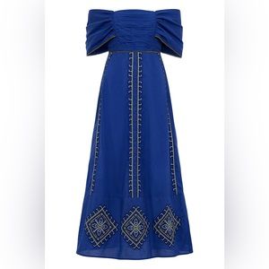Anna cate Jenna Maxi royal cross stitch dress